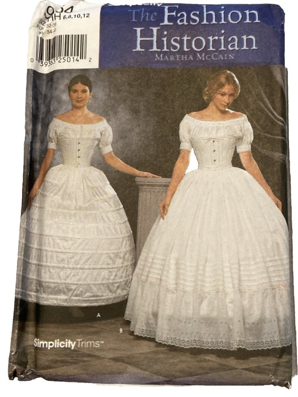 Simplicity Pattern #9764 Victorian Costume Crinoline Hoopskirt Petticoat 6-12